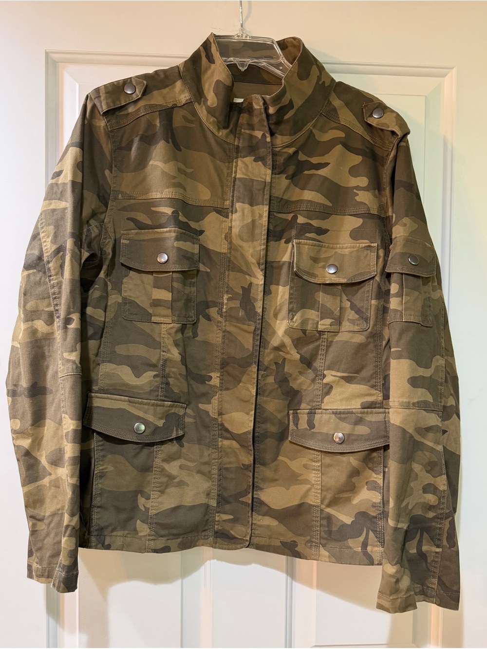 Thread & Supply Women’s Plus Size Camo Utility Jacket - Olive Camo